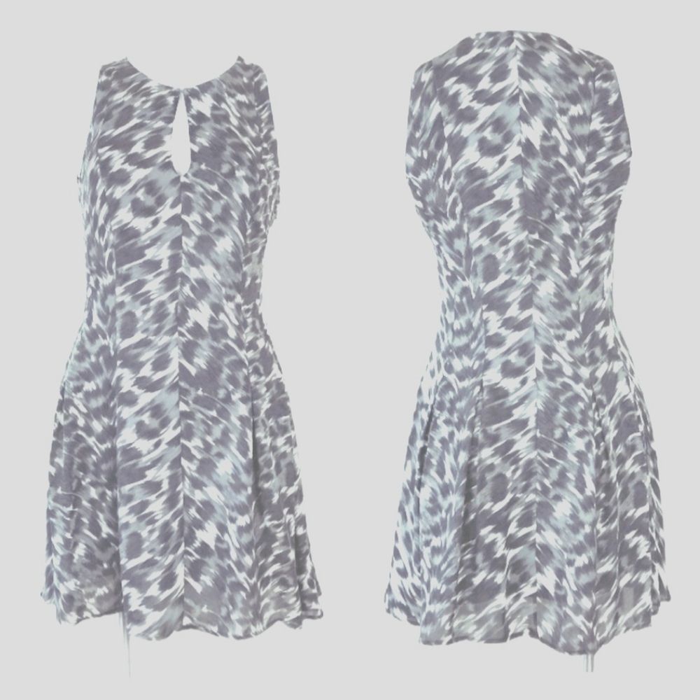 Joie L 100% silk Fit & Flare Keyhold Skater Dress - Picture 2 of 9